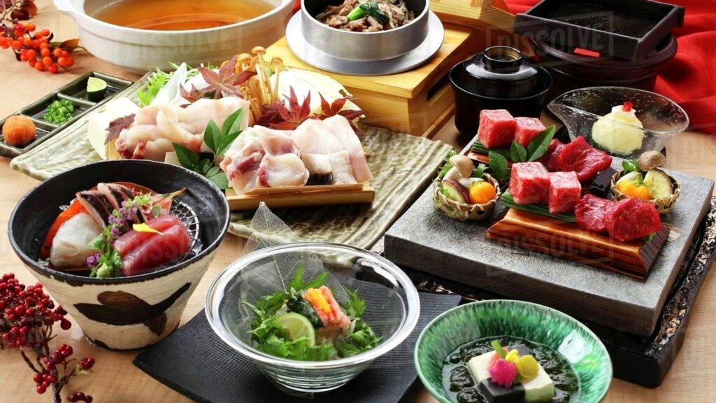 The classic japanese cuisine in the modern japan